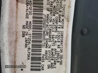 1998 Toyota Celica GT with VIN JT2DG02T9W0051731, listed as a Copart auction lot 84390884 with 234,279 mi miles and Salvage Title. Bid and sale history available at carsss.com. Image 14.