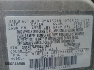 2014 Nissan Sentra SV with VIN 3N1AB7AP5EL676671, listed as a Copart auction lot 57861945 with 128,872 mi miles and Non repairable. Bid and sale history available at DreamBid. Image 13.
