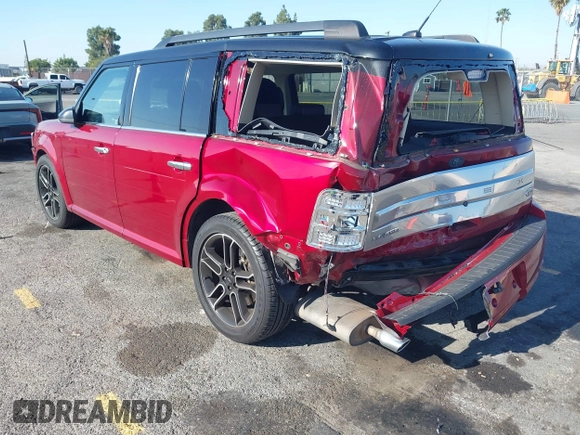 2014 Ford Flex Limited with VIN 2FMGK5D85EBD33530, listed as a IAAI auction lot 41631399 with 93,507 mi miles. Bid and sale history available at carsss.com. Image 3.