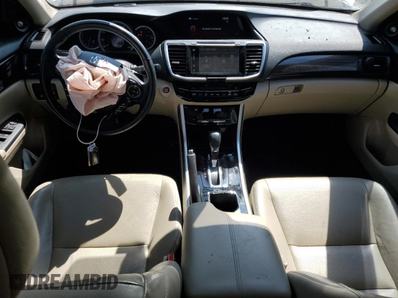 2017 Honda Accord Touring with VIN 1HGCR3F98HA021731, listed as a Copart auction lot 53645455 with 130,907 mi miles and Salvage title. Bid and sale history available at DreamBid. Image 8.