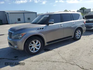 2011 Infiniti QX56 7-passenger z VIN JN8AZ2NE4B9003402, wystawiony jako Copart lot #61665615 z przebiegiem 202 509 mil mil oraz Czysty tytuł • Clean title. Historia ofert i sprzedaży dostępna na DreamBid. Obrazek 1.