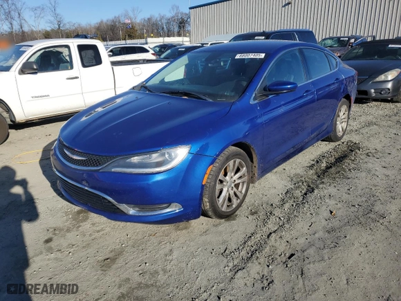2015 Chrysler 200 Limited with VIN 1C3CCCAB8FN701942, listed as a Copart auction lot 88007405 with 245,338 mi miles and Salvage Title. Bid and sale history available at carsss.com. Image 1.
