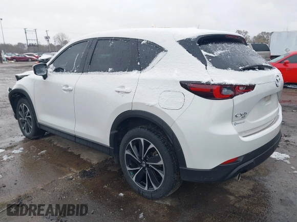 2023 Mazda CX-5 2.5 S Premium Package with VIN JM3KFBDM9P0124382, listed as a IAAI auction lot 40908008 with 25,148 mi miles. Bid and sale history available at carsss.com. Image 3.