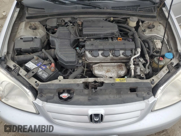 2001 Honda Civic EX with VIN 1HGES26711L037303, listed as a Copart auction lot 47243545 with 103,292 mi miles and Salvage Title. Bid and sale history available at DreamBid. Image 11.