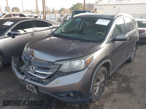 2013 Honda CR-V EX-L with VIN 5J6RM3H75DL048980, listed as a IAAI auction lot 41265422 with 221,519 mi miles and . Bid and sale history available at DreamBid. Image 2.