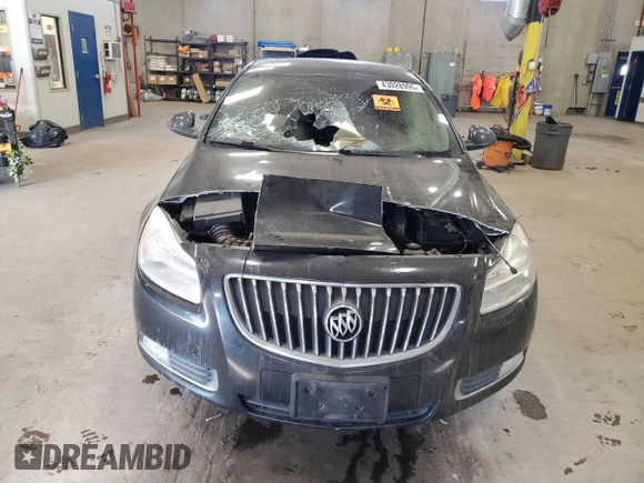 2011 Buick Regal CXL RL6 with VIN W04GU5GC9B1023316, listed as a Copart auction lot 43028995 with 0 mi miles and Salvage Title. Bid and sale history available at carsss.com. Image 5.