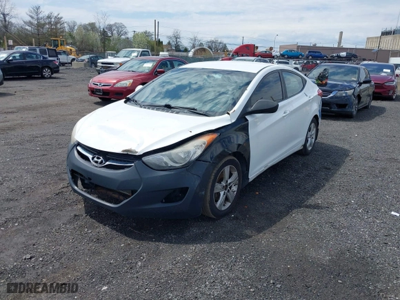 2013 Hyundai Elantra GLS with VIN 5NPDH4AE7DH453651, listed as a IAAI auction lot 42046462 with 204,244 mi miles. Bid and sale history available at carsss.com. Image 2.