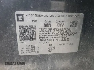2020 Chevrolet Trax LS with VIN 3GNCJNSB7LL182851, listed as a Copart auction lot 63653815 with 157,095 mi miles and Salvage title. Bid and sale history available at DreamBid. Image 14.