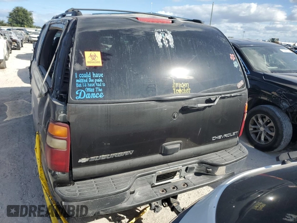 2003 Chevrolet Suburban LT with VIN 3GNEC16Z83G112366, listed as a Copart auction lot 76051074 with 0 mi miles and Salvage Title. Bid and sale history available at carsss.com. Image 6.