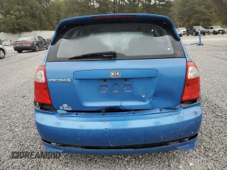 2005 Kia Spectra with VIN KNAFE161955108612, listed as a Copart auction lot 79648514 with 156,963 mi miles and Salvage Title. Bid and sale history available at carsss.com. Image 6.