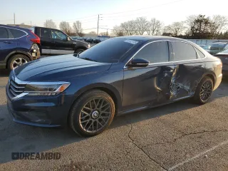 2021 Volkswagen Passat 2.0T SE with VIN 1VWSA7A38MC017248, listed as a Copart auction lot 48702175 with 48,402 mi miles and Salvage Title. Bid and sale history available at carsss.com. Image 1.