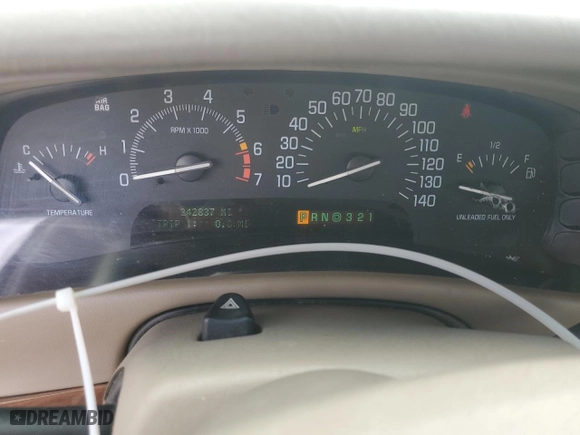 2002 Buick Park Avenue with VIN 1G4CW54K424160913, listed as a Copart auction lot 47687305 with 242,837 mi miles and Salvage Title. Bid and sale history available at carsss.com. Image 9.