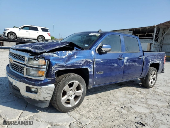2014 Chevrolet Silverado 1500 LT with VIN 3GCPCREC7EG328502, listed as a Copart auction lot 50406095 with 100,760 mi miles and Salvage Title. Bid and sale history available at carsss.com. Image 1.