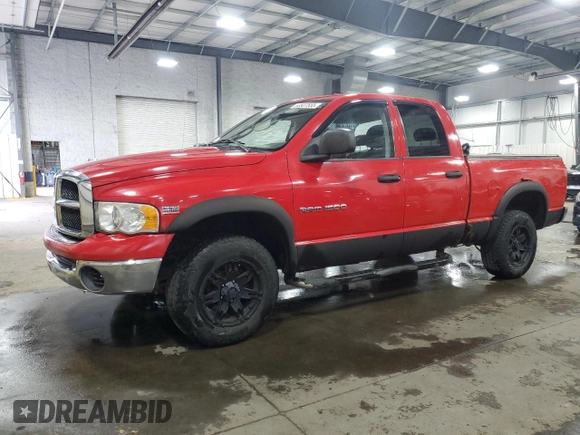 2005 Dodge 1500 SLT with VIN 1D7HU18D25J613961, listed as a Copart auction lot 53507555 with 163,110 mi miles and Salvage Title. Bid and sale history available at carsss.com. Image 1.