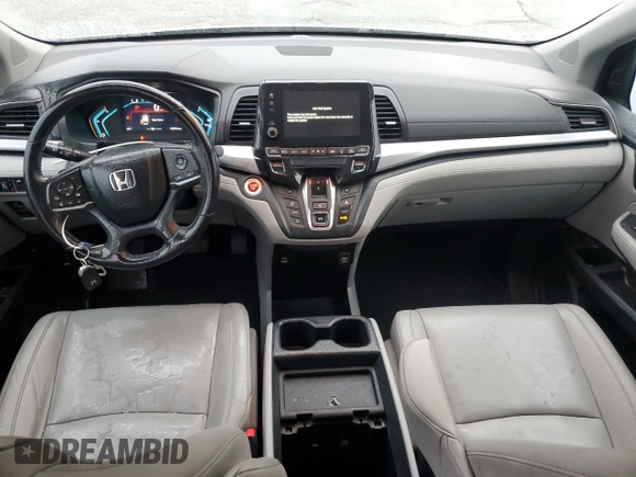 2021 Honda Odyssey EX-L with VIN 5FNRL6H74MB010119, listed as a Copart auction lot 44218835 with 39,350 mi miles and Salvage Title. Bid and sale history available at DreamBid. Image 8.