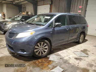 2016 Toyota Sienna LE with VIN 5TDJK3DC1GS130722, listed as a Copart auction lot 80244024 with 129,602 mi miles and Salvage Title. Bid and sale history available at carsss.com. Image 1.