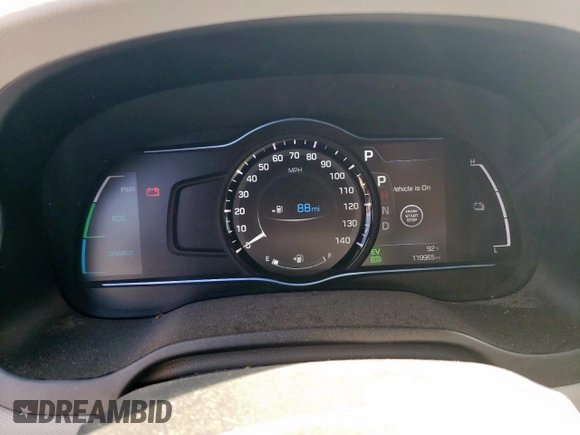 2019 Hyundai Ioniq SEL with VIN KMHC75LCXKU112520, listed as a Copart auction lot 54106345 with 119,965 mi miles and Clean Title. Bid and sale history available at DreamBid. Image 9.