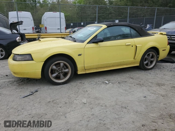 2001 Ford Mustang GT Deluxe with VIN 1FAFP45X31F114470, listed as a Copart auction lot 54060655 with 107,373 mi miles and Clean Title. Bid and sale history available at carsss.com. Image 1.