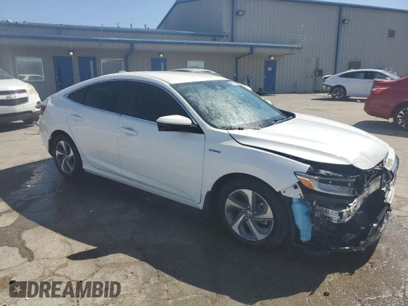 2019 Honda Insight EX with VIN 19XZE4F52KE018139, listed as a Copart auction lot 48791605 with 74,562 mi miles and Salvage Title. Bid and sale history available at carsss.com. Image 4.