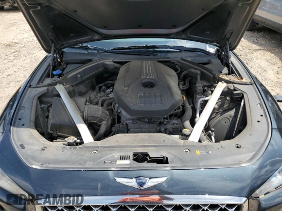 2020 Genesis G70 2.0T with VIN KMTG34LA2LU047675, listed as a Copart auction lot 59185575 with 117,385 mi miles and Non repairable. Bid and sale history available at DreamBid. Image 11.
