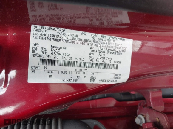 2015 Ford Focus Titanium с VIN 1FADP3N24FL217315, выставлен на аукционе IAAI как лот 42750736 с пробегом 129 868 миль миль и . История ставок и продаж доступна на DreamBid. Изображение 9.