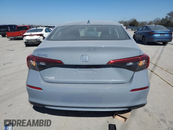 2024 Honda Civic Sedan EX with VIN 2HGFE1F78RH307996, listed as a Copart auction lot 46915995 with 12,324 mi miles and Salvage Title. Bid and sale history available at carsss.com. Image 6.