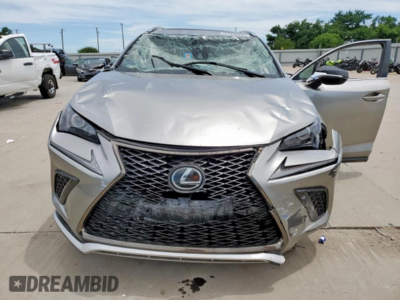 2020 Lexus NX 300 F Sport with VIN JTJSARBZXL2176260, listed as a Copart auction lot 57898055 with 64,257 mi miles and Salvage title. Bid and sale history available at DreamBid. Image 5.