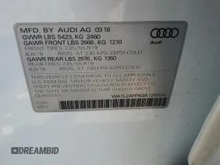 2016 Audi Q5 Premium Plus с VIN WA1L2AFPXGA126432, выставлен на аукционе Copart как лот 61297065 с пробегом 117 565 миль миль и Списание • Salvage title. История ставок и продаж доступна на DreamBid. Изображение 13.