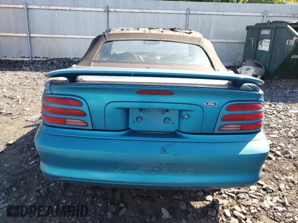 1994 Ford Mustang with VIN 1FALP4442RF186105, listed as a Copart auction lot 74677924 with 185,072 mi miles and Clean title. Bid and sale history available at DreamBid. Image 6.