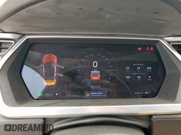 2013 Tesla Model S Performance с VIN 5YJSA1DP0DFP18903, выставлен на аукционе Copart как лот 57621765 с пробегом 120 002 миль миль и Списание • Salvage title. История ставок и продаж доступна на DreamBid. Изображение 9.