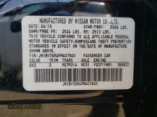 2015 Infiniti Q50 с VIN JN1BV7AR4FM407940, выставлен на аукционе Copart как лот 61205975 с пробегом 215 418 миль миль и Чистый • Clean title. История ставок и продаж доступна на DreamBid. Изображение 12.