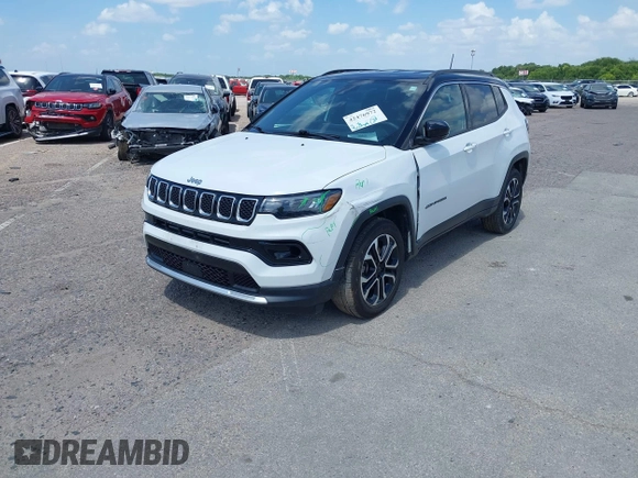 2023 Jeep Compass (RED) Edition with VIN 3C4NJDCN7PT566543, listed as a IAAI auction lot 42476972 with 45,439 mi miles and . Bid and sale history available at DreamBid. Image 2.