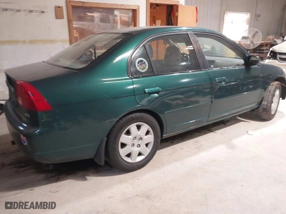 2001 Honda Civic EX with VIN 1HGES25751L040707, listed as a IAAI auction lot 41281785 with 1 mi miles. Bid and sale history available at carsss.com. Image 4.