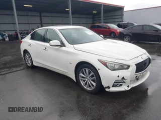 2017 Infiniti Q50 2.0t with VIN JN1CV7AR0HM681482, listed as a IAAI auction lot 41734242 with 228,838 mi miles. Bid and sale history available at carsss.com. Image 1.