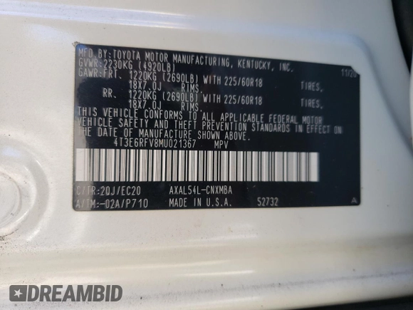 2021 Toyota RAV4 Hybrid XSE with VIN 4T3E6RFV8MU021367, listed as a Copart auction lot 49227505 with 78,772 mi miles and Salvage title. Bid and sale history available at DreamBid. Image 14.