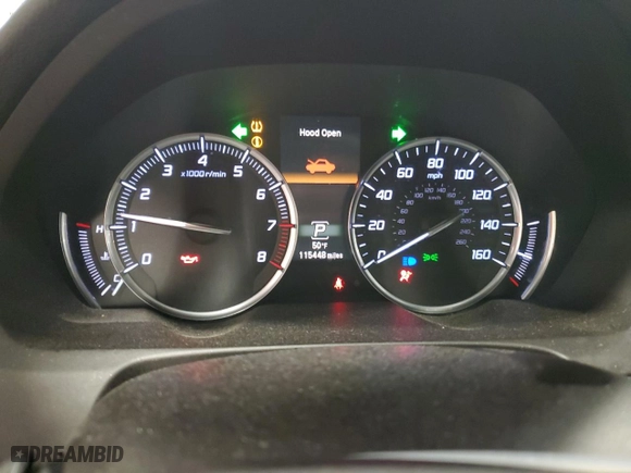 2019 Acura TLX with VIN 19UUB1F38KA008963, listed as a Copart auction lot 48346945 with 115,448 mi miles and Salvage Title. Bid and sale history available at carsss.com. Image 9.
