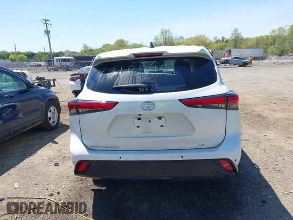 2022 Toyota Highlander LE with VIN 5TDBZRBH5NS580954, listed as a IAAI auction lot 42103401 with 40,391 mi miles and . Bid and sale history available at DreamBid. Image 16.