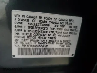 2006 Honda Pilot EX with VIN 2HKYF18466H564035, listed as a Copart auction lot 51413125 with 0 mi miles and Salvage Title. Bid and sale history available at carsss.com. Image 13.