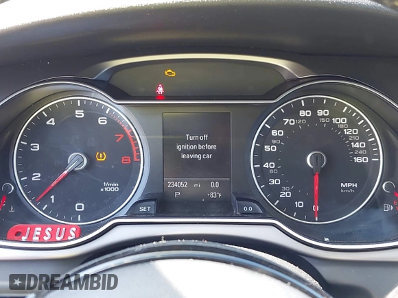 2013 Audi A4 Premium Plus z VIN WAUEFAFL0DN025708, wystawiony jako IAAI lot #42240193 z przebiegiem 234 052 mil mil oraz . Historia ofert i sprzedaży dostępna na DreamBid. Obrazek 7.