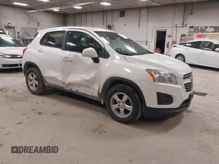 2016 Chevrolet Trax LS with VIN 3GNCJNSB2GL279607, listed as a IAAI auction lot 41421621 with 51,581 mi miles. Bid and sale history available at carsss.com. Image 1.