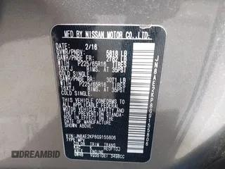 2016 Nissan Quest SV z VIN JN8AE2KP8G9155806, wystawiony jako IAAI lot #42340839 z przebiegiem 116 414 mil mil oraz . Historia ofert i sprzedaży dostępna na DreamBid. Obrazek 9.