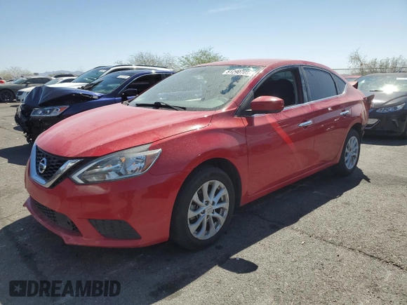 2018 Nissan Sentra SV with VIN 3N1AB7AP4JL618206, listed as a Copart auction lot 51290705 with 91,403 mi miles and Salvage Title. Bid and sale history available at DreamBid. Image 1.