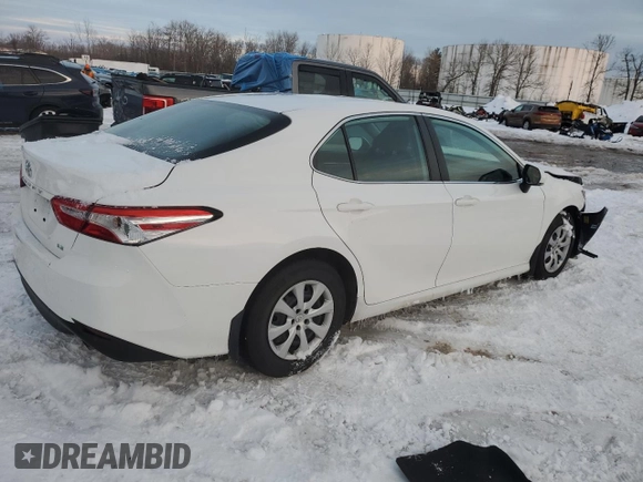 2019 Toyota Camry LE with VIN 4T1B11HK2KU818757, listed as a Copart auction lot 45773145 with 106,210 mi miles and Salvage Title. Bid and sale history available at carsss.com. Image 3.