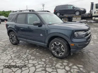 2023 Ford Bronco Sport Outer Banks z VIN 3FMCR9C6XPRD86181, wystawiony jako Copart lot #53264485 z przebiegiem 22 464 mil mil oraz Szkoda całkowita • Salvage title. Historia ofert i sprzedaży dostępna na DreamBid. Obrazek 4.