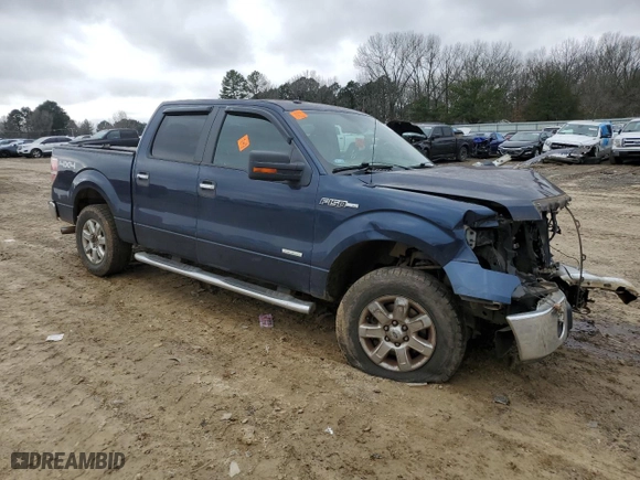2013 Ford F-150 XL with VIN 1FTFW1ET4DKE00008, listed as a Copart auction lot 43972905 with 262,020 mi miles and Salvage Title. Bid and sale history available at carsss.com. Image 4.