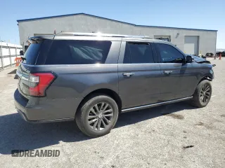 2020 Ford Expedition Max Limited with VIN 1FMJK1KT1LEA38979, listed as a Copart auction lot 58153755 with 134,468 mi miles and Clean title. Bid and sale history available at DreamBid. Image 3.