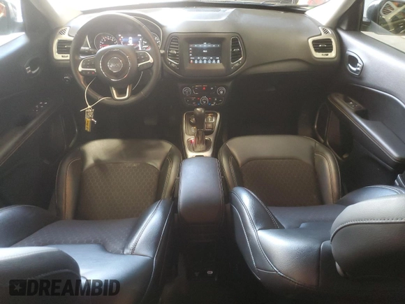 2019 Jeep Compass Latitude with VIN 3C4NJDBB0KT593907, listed as a Copart auction lot 50628525 with 46,111 mi miles and Salvage Title. Bid and sale history available at DreamBid. Image 8.