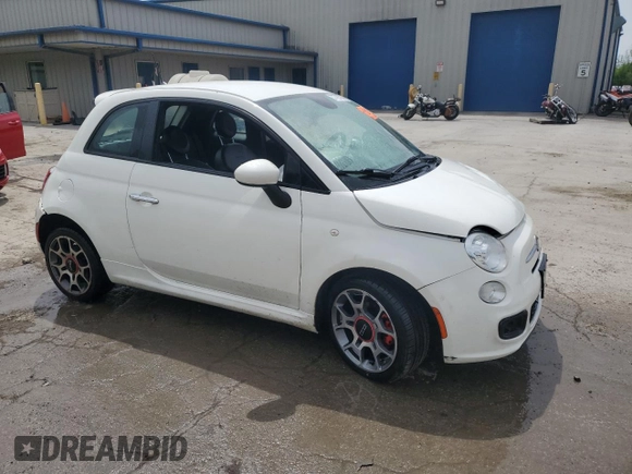 2015 FIAT 500 Sport z VIN 3C3CFFBRXFT625516, wystawiony jako Copart lot #57797775 z przebiegiem Nie podano mil oraz Szkoda całkowita • Salvage title. Historia ofert i sprzedaży dostępna na DreamBid. Obrazek 4.