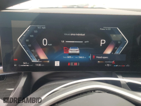 2024 BMW 5 Series 540i xDrive with VIN WBA63FJ01RCR67129, listed as a Copart auction lot 62095995 with 5,075 mi miles and Salvage title. Bid and sale history available at DreamBid. Image 9.