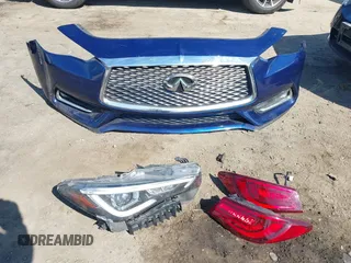 2017 Infiniti Q60 Red Sport 400 with VIN JN1FV7EK3HM610741, listed as a IAAI auction lot 41856207 with 67,598 mi miles and . Bid and sale history available at carsss.com. Image 12.